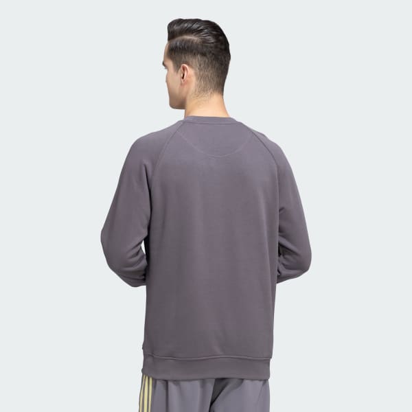 Grey Trefoil Essentials French Terry Crew Sweatshirt