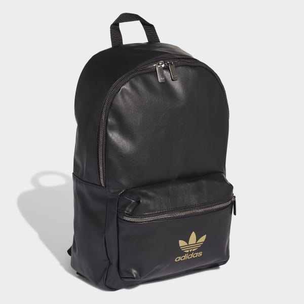 gold and black adidas backpack