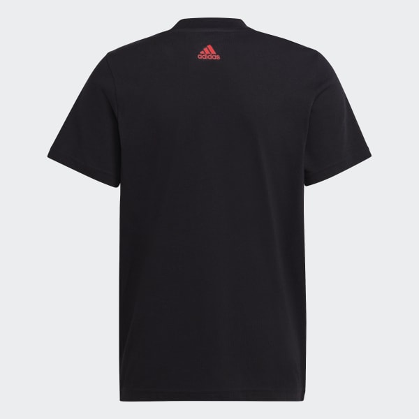 Schwarz Essentials Two-Color Big Logo Cotton T-Shirt