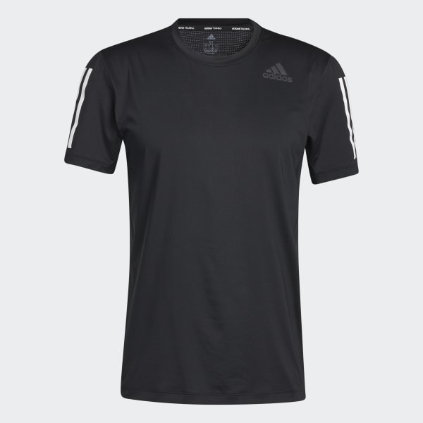 Negro Polo Techfit 3 Tiras de Corte Ajustado