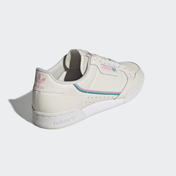 adidas continental 80 off white true pink aqua