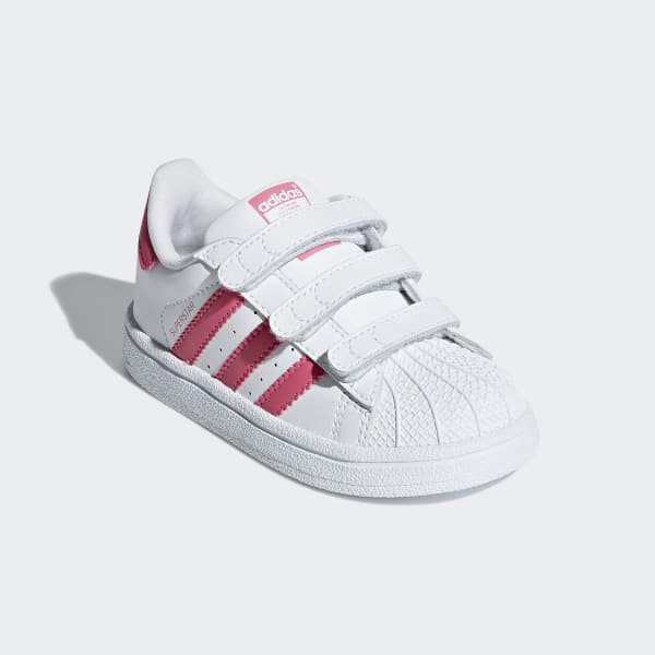 pink and white toddler adidas