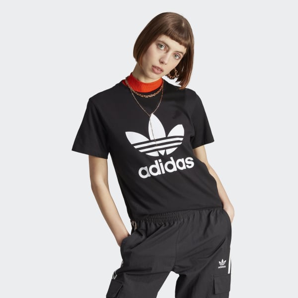 adidas Adicolor Classics Trefoil Tee - Black | Women\'s Lifestyle | adidas US | Sport-T-Shirts
