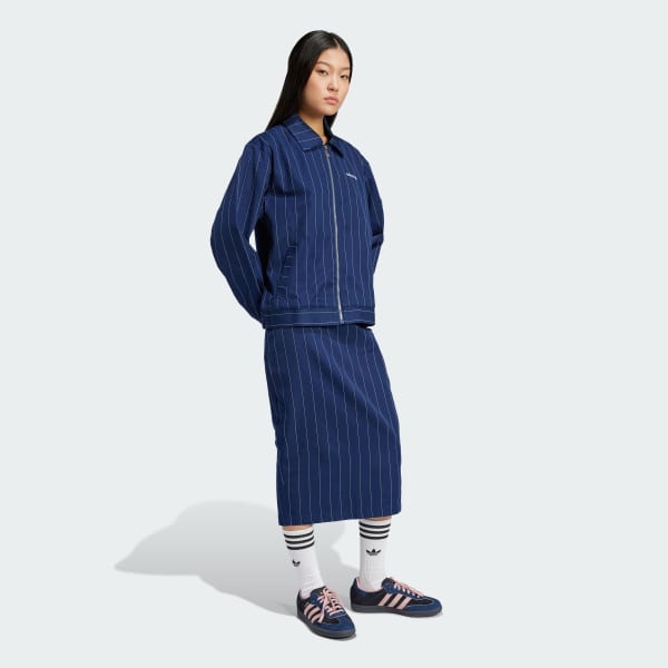 Blue Pinstripe Harrington Jacket