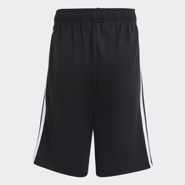 Schwarz Essentials 3-Streifen Knit Shorts