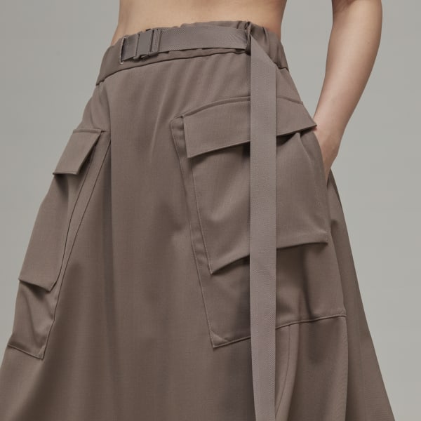 Brun Y-3 Classic Refined Wool skørt