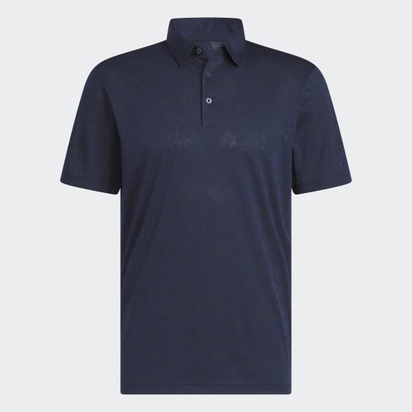 Niebieski Textured Jacquard Golf Polo Shirt