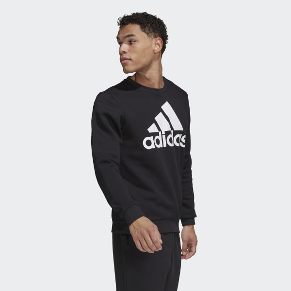 adidas Essentials Fleece Big Logo Hoodie - Black