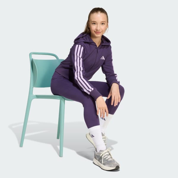 fialová Mikina s kapucňou Essentials Full-Zip Kids