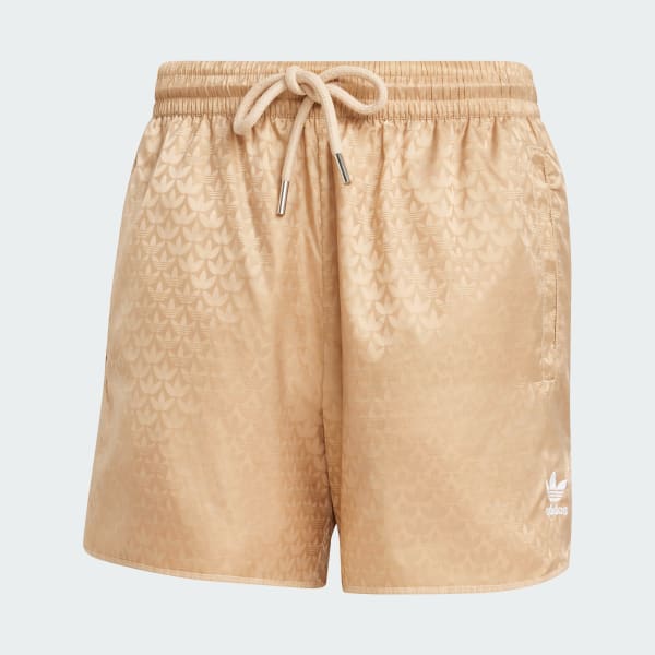 Beige Monogram Shorts