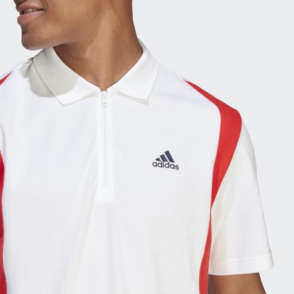 Hvid Colorblock Polo T-shirt