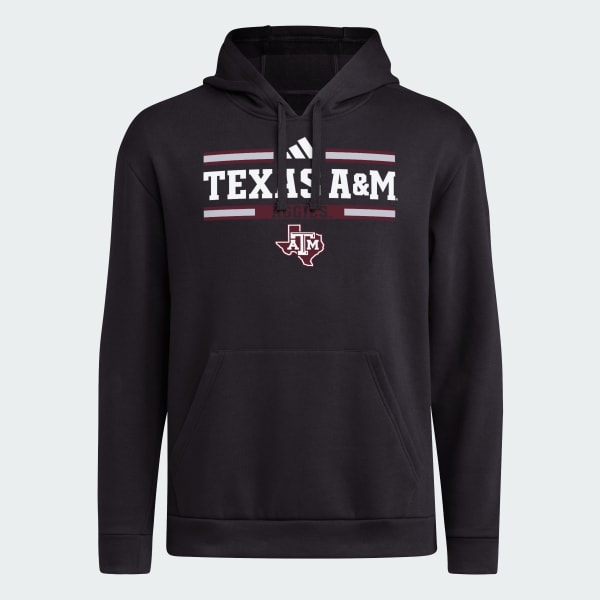 adidas Texas A M Aggies Fleece Hooded Sweatshirt Black Free Shipping with adiClub adidas US