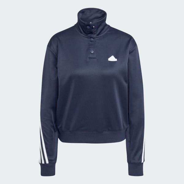 Blu Giacca da allenamento Iconic Wrapping 3-Stripes Snap