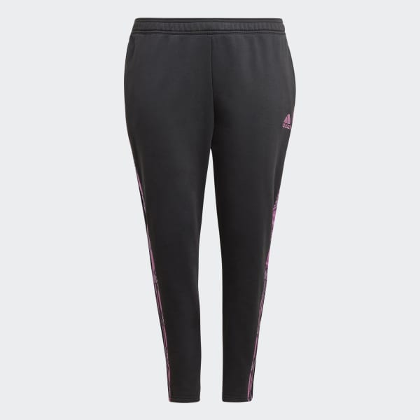 Czerń Tiro Winterized Tracksuit Bottoms (Plus Size) U9951