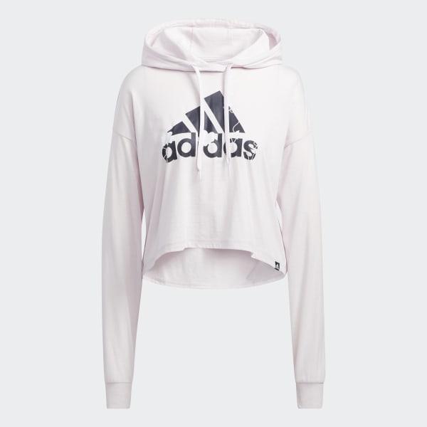 Adidas cropped graphic hoodie clearance