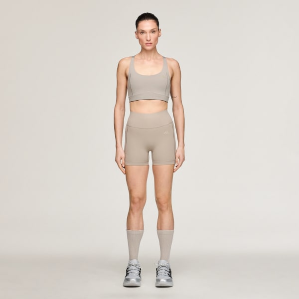 Beige adidas x entire studios Optime Short træningstights