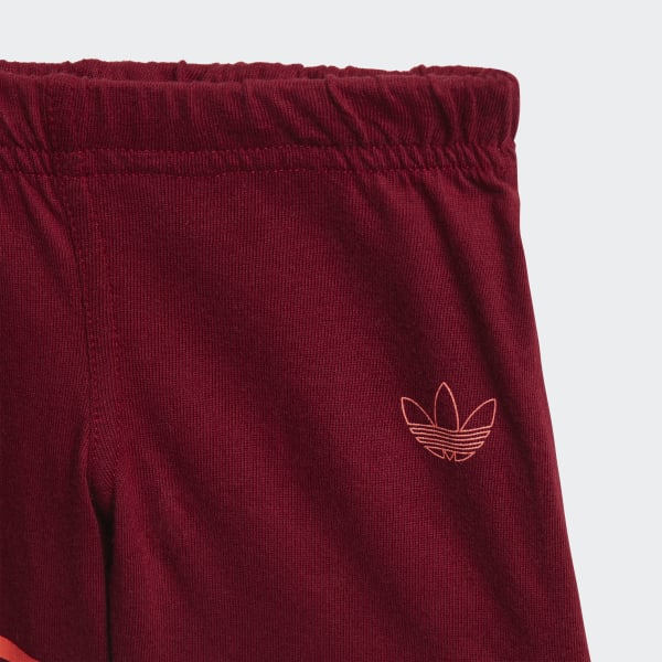 burgundy adidas shorts
