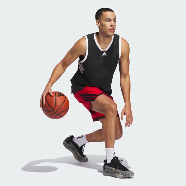 สีแดง กางเกงขาสั้น adidas Crazy Lite