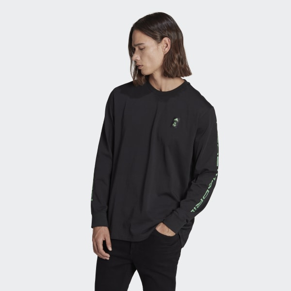 Svart Real Madrid Tiro 21 Lifestyler Long Sleeve Tee