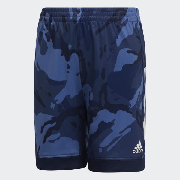 blue camo adidas shorts