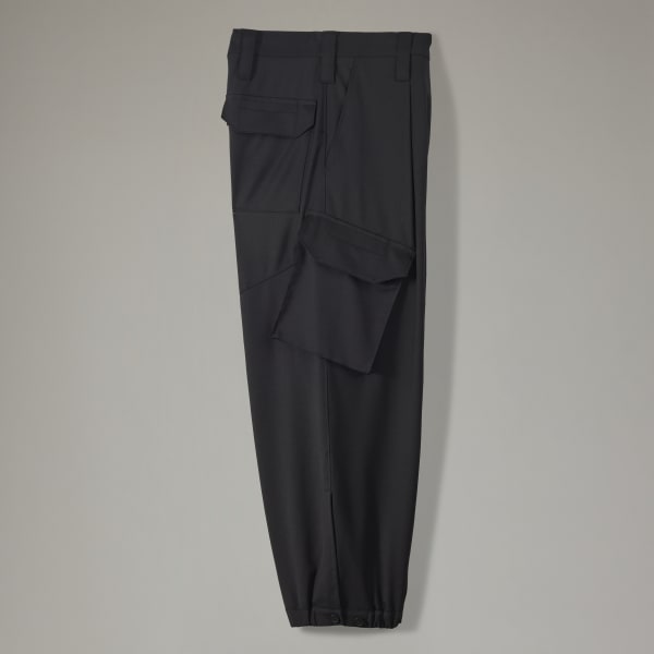 Svart Y-3 Classic Refined Wool Stretch Cargo Pants