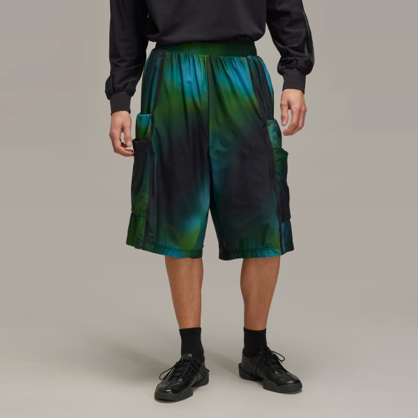 หลากสี กางเกงขาสั้นผ้าตาข่ายพิมพ์ลายทั้งตัว Y-3