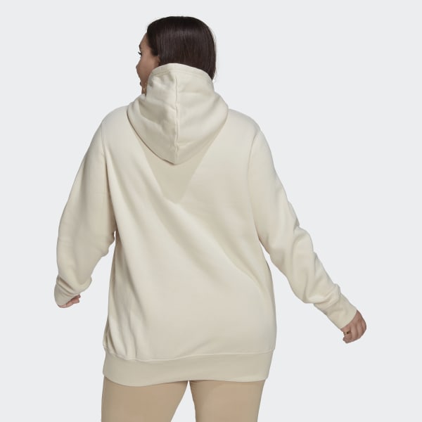 adidas Adicolor Essentials Hoodie (Plus Size) - Beige Women's Lifestyle | adidas US