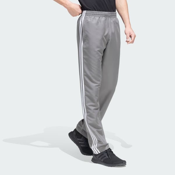 Grey Woven adidas 3 Stripes Straight Pants