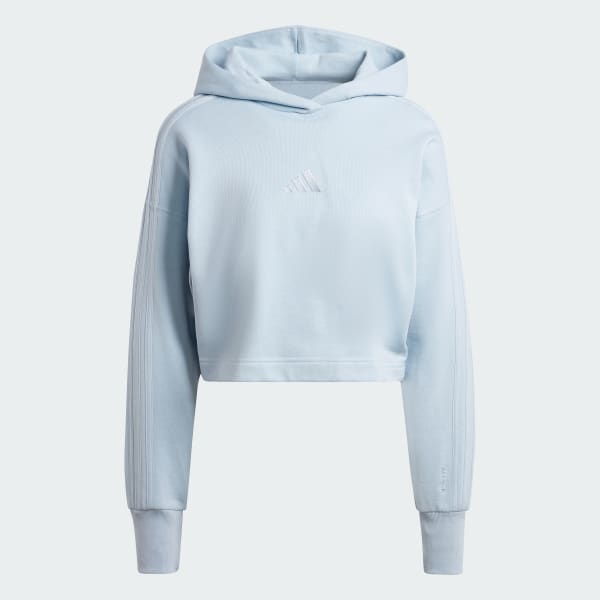 Adidas women's cropped french terry hoodie discount