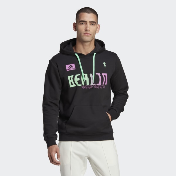 Szary Berlin Graphic Hoodie RM202