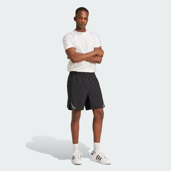 Đen Quần Short Cutline Fashion