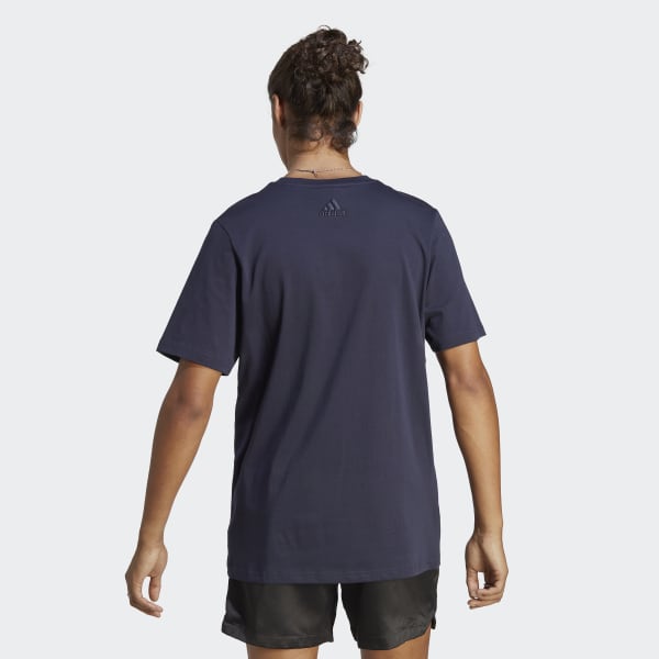 Blau Essentials Single Jersey Big Logo T-Shirt