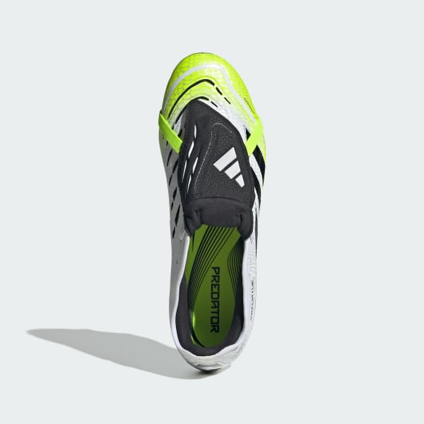 White Predator Pro Fold-Over Tongue Firm Ground Cleats