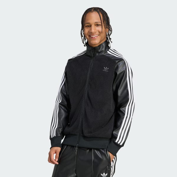 Noir Veste de survêtement mesh matière synthétique adidas x Jeremy Scott