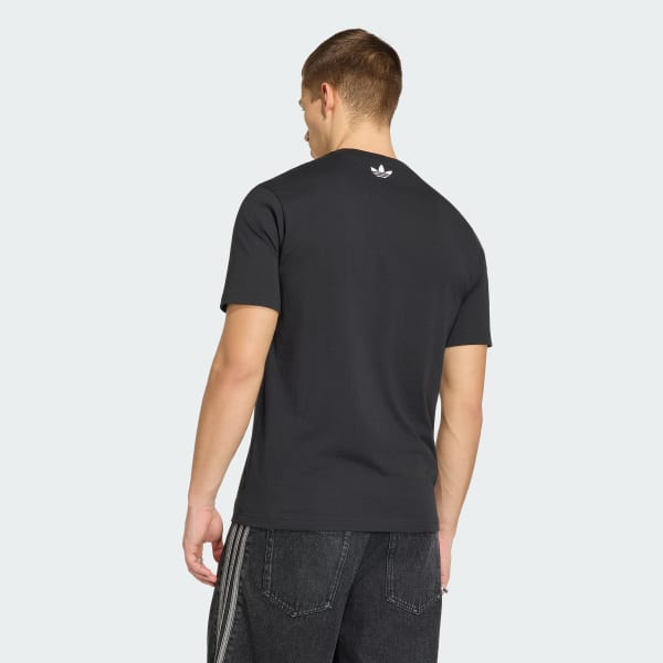 Black ARCHIVE ANIME FOOTBALL GRAPHIC TEE