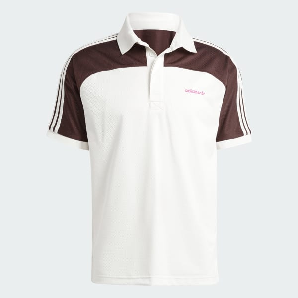 Polera Polo 80s Premium 3 Tiras Malla Blanco adidas adidas Chile