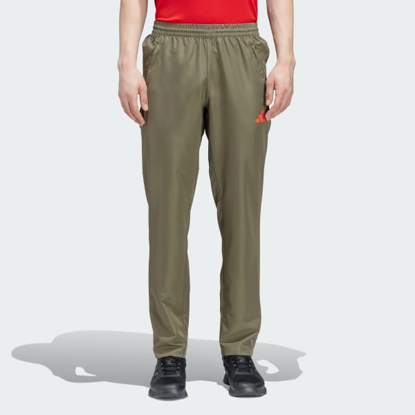 Green TRAINING ESSENTIALS BIG LOGO PANTS