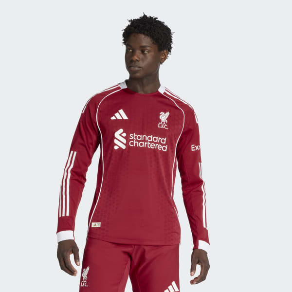 adidas Liverpool FC 25/26 Long Sleeve Home Authentic Jersey