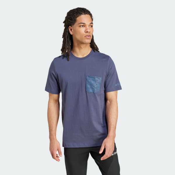 Azul Polera Estampada Terrex