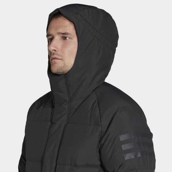 Svart Utilitas Hooded Dunjakke O5619