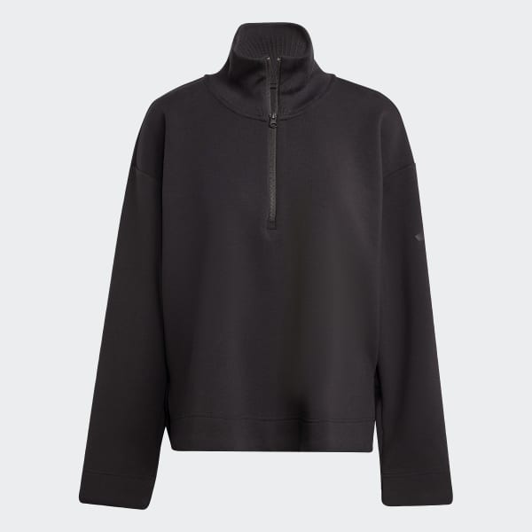 adidas Soft Lux Quarter-Zip - Black | Free Shipping with