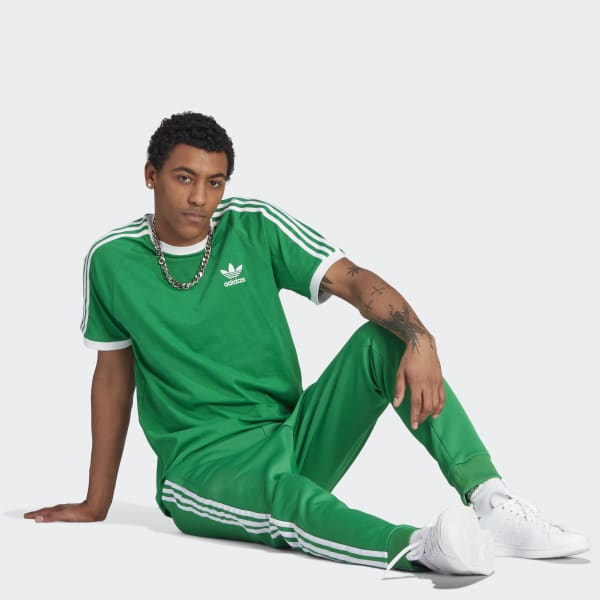 adidas Originals STRIPES TEE UNISEX - T-shirt imprimé - green/vert