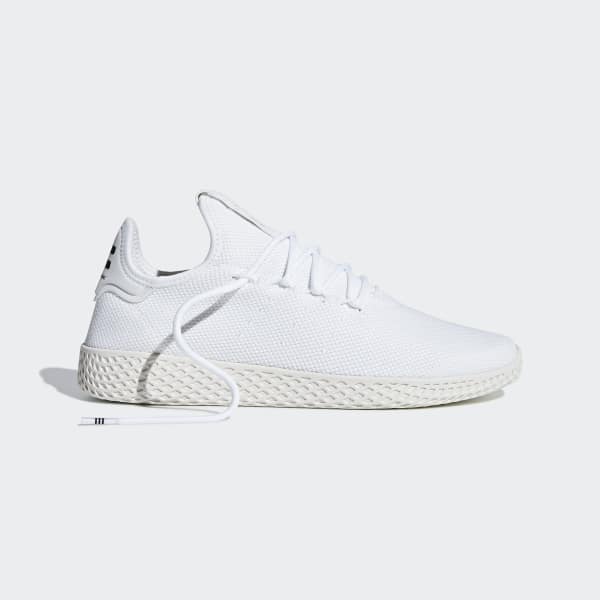 white pharrell williams tennis hu shoes