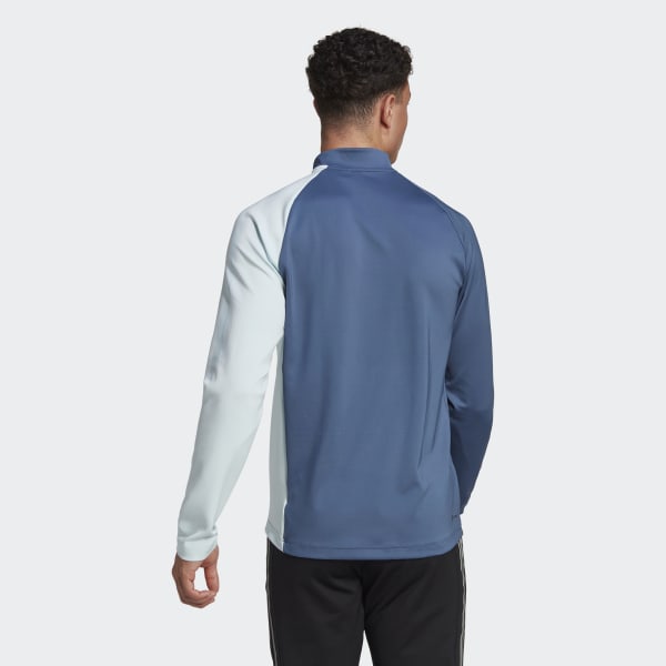 modrá Tričko Training 1/4-Zip Colourblock Long Sleeve BVS47