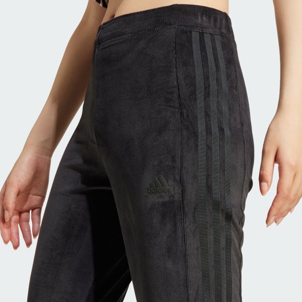 Adidas Women s Tiro 3 Stripes Velour Flared Leggings Black Size Xs