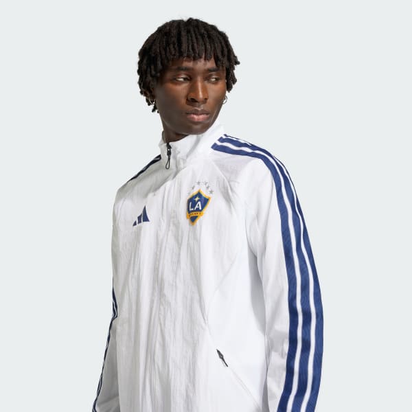 adidas LA Galaxy Anthem Jacket - White | Free Shipping with