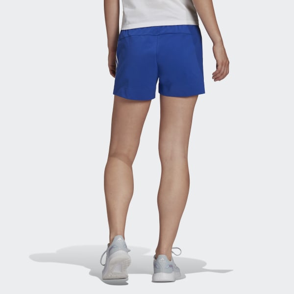adidas Essentials Slim 3-Stripes Shorts - Blue | Women's Training ...