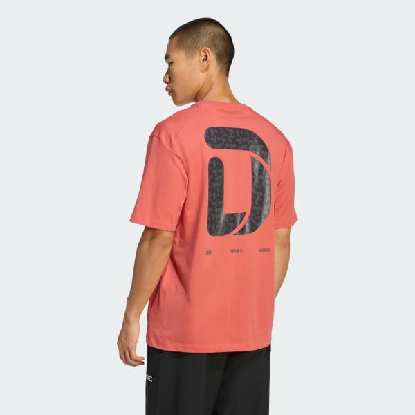 Rot Team D T-Shirt mit Grafik