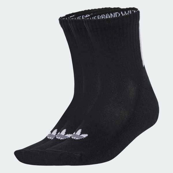 Noir Chaussettes Quarter 3 Back Stripes (3 paires)