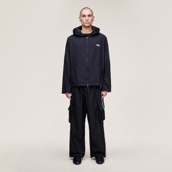 zwart Y-3 Nylon Wired 3-Stripes Cargobroek